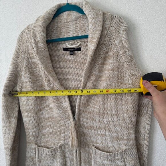 Coupe Collection Beige Knit‎ Zip Up Sweater Cardigan Womens Size Large EUC - Picture 5 of 8